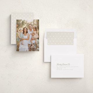 This is a lily easter photo cards with standard by Alexandra Cohn called nostalgic printing on recycled smooth signature in standard
