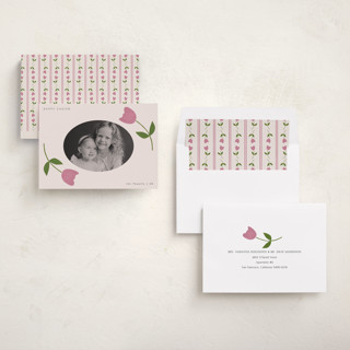 This is a flower easter photo cards with standard by Sumak Studio called minimal easter printing on recycled smooth signature in standard