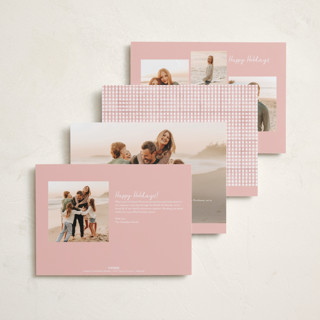 This is a peony easter photo cards with standard by Jenna Holcomb called gingham frame printing on recycled smooth signature in standard