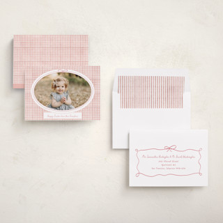 This is a peony easter photo cards with standard by Jenna Holcomb called gingham frame printing on recycled smooth signature in standard