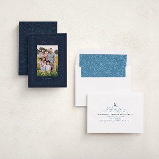 This is a night blue eid cards with standard by Pati Cascino called under the stars printing on recycled smooth signature in standard