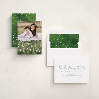 This is a lily eid cards with standard by Creo Study called starry printing on recycled smooth signature in standard