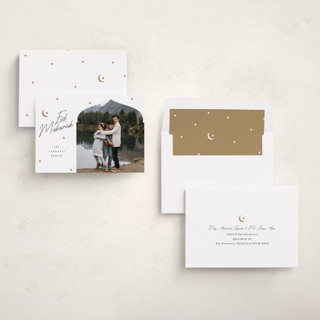 This is a golden eid cards with standard by Angela Garrick called blessed printing on recycled smooth signature in standard