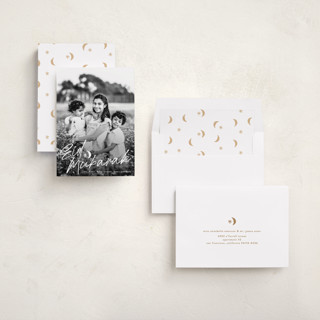 This is a powder eid cards with standard by Phrosné Barwood called new moon printing on recycled smooth signature in standard