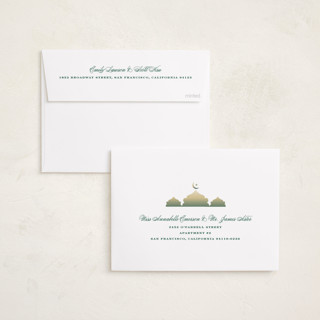 This is a jade eid cards with standard by fatfatin called eid mubarak ombre printing on recycled smooth signature in standard