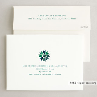 This is a aquamarine eid cards with standard by Sumak Studio called geometrical stars printing on recycled smooth signature in standard