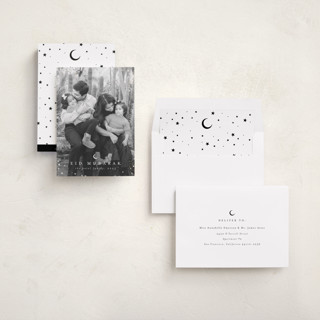 This is a snow eid cards with standard by AK Graphics called starry surround printing on recycled smooth signature in standard