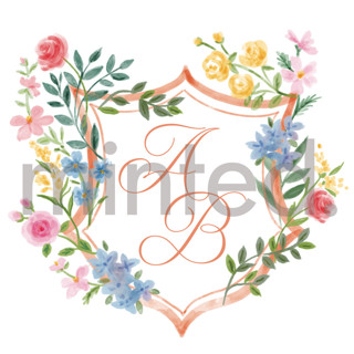 This is a petal design elements by Petra Kern called custom montecito crest in standard