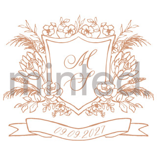 This is a desert design elements by Cass Loh called custom joshua tree crest in standard