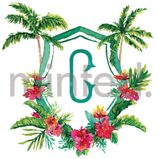 This is a palm design elements by Jenna Holcomb called custom st. barts crest in standard