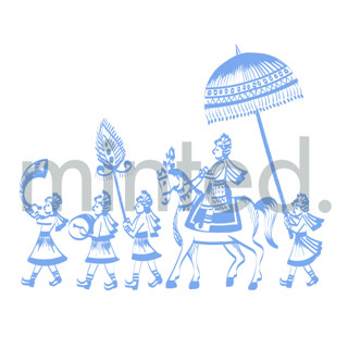 This is a white design elements by Teju Reval called baraat in standard