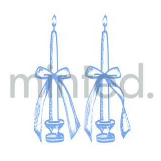 This is a white design elements by Teju Reval called candles in standard