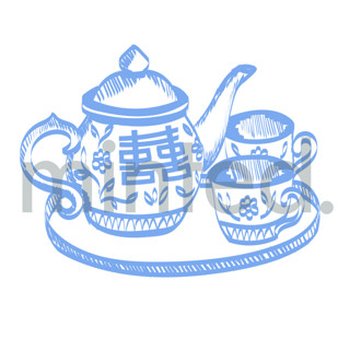 This is a white design elements by Teju Reval called tea ceremony in standard