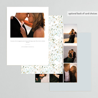 This is a sky engagement party invitations with foil pressed by Itsy Belle Studio called garden engagement printing on signature in standard