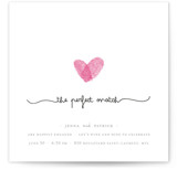 Fingerprint Heart Engagement Party Invitations