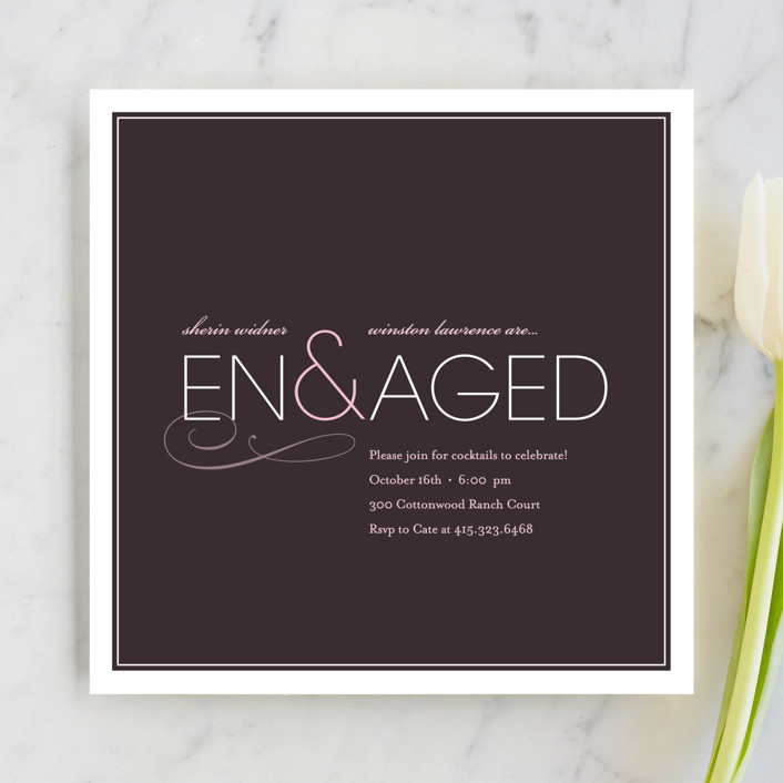 Engaged Engagement Party Invitations by kelli hall Minted