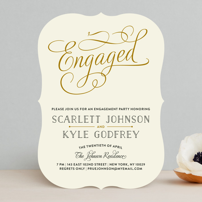 Engagement Party Invitations by Bonjour 