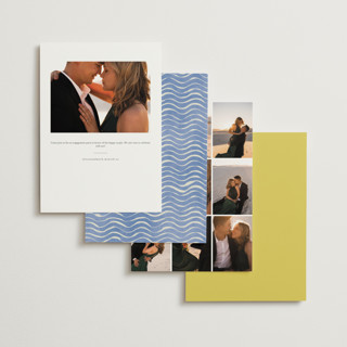 This is a island citrus engagement party invitations with standard by Pixel and Hank called coastal drift printing on signature in standard
