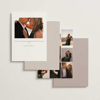 This is a dusty rose engagement party invitations with standard by Creo Study called natty printing on recycled smooth signature in standard