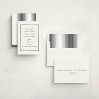This is a monument debutante party invitations with foil pressed by Leia Matt called prelude printing on signature in standard
