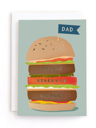 This is a arbor tbd by Karidy Walker called stacked burger in greeting cards