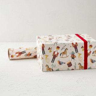 This is a merry wrapping paper by BERNADETT URBANOVICS called nutcracker in standard