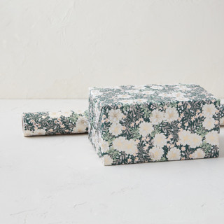 This is a cobalt wrapping paper by Alethea and Ruth called illuminated blooms in standard