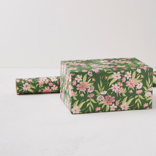 This is a moss wrapping paper by Charter Oaks Creative called floral abundance in standard