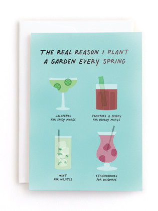 This is a aqua tbd by Shannon Kohn called garden motivation in greeting cards