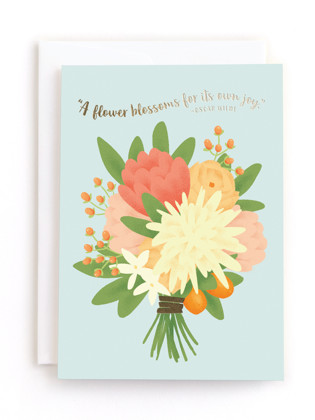 This is a frost tbd by Julia Mehoke called spring bouquet in greeting cards