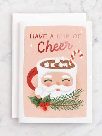 cheerful santa mug