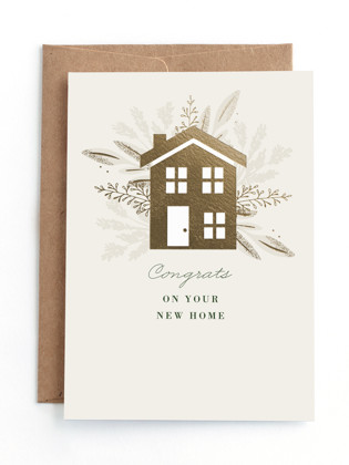 This is a eggnog tbd by Oma N. Ramkhelawan called gilded home in greeting cards