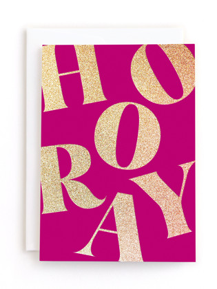 This is a fuchsia tbd by Ilze Lucero called hooray bold in greeting cards