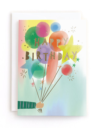 This is a shamrock tbd by Rebecca Durflinger called balloon bouquet in greeting cards