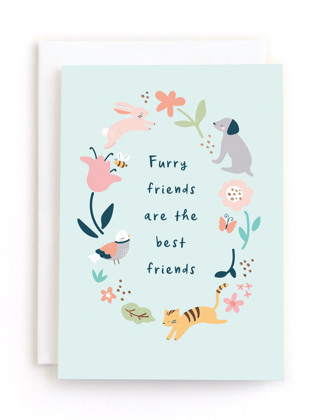 This is a petal tbd by peetie design called furry friends in greeting cards