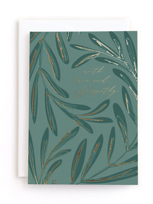 This is a leaf tbd by Zani van Zyl called green hug in greeting cards