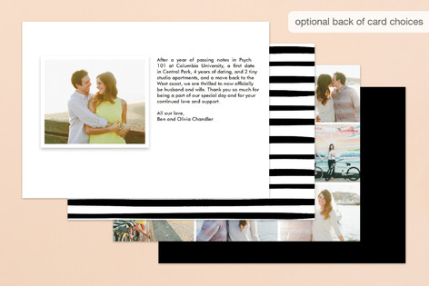 This is a tuxedo wedding announcements with foil pressed by Kelly Ventura called let love shine printing on recycled smooth signature in standard