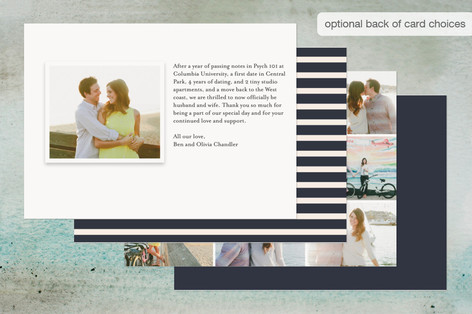 This is a midnight wedding announcements with foil pressed by Eric Clegg called cottonwood printing on recycled smooth signature in standard