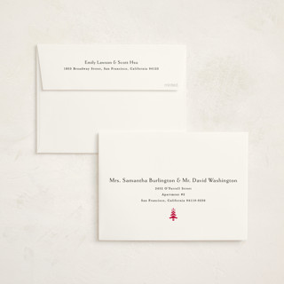 This is a poinsettia holiday party invitations with foil pressed by Amy Kross called edged printing on signature in standard
