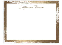 This is a brown foil stamped stationery by Pixel and Hank called Catherine with foil-pressed printing on signature.