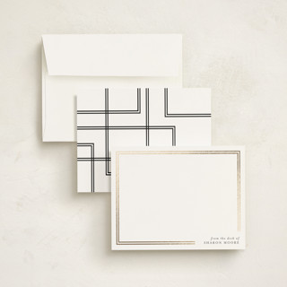 This is a pearl foil stamped stationery with foil pressed by Iveta Angelova called effortless printing on signature in 4.25x5.5