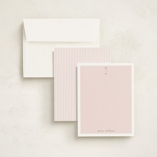 This is a blush foil stamped stationery with foil pressed by Iveta Angelova called simple luxe printing on signature in 4.25x5.5