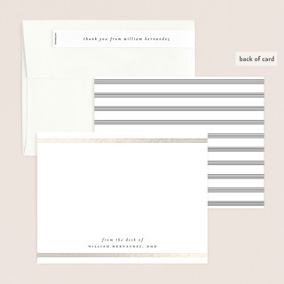 This is a sugar foil stamped stationery with foil pressed by Kristel called for professional printing on signature in 4.25x5.5