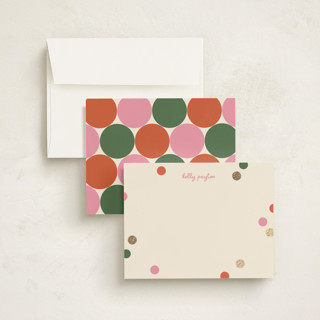 This is a bubblegum foil stamped stationery with foil pressed by Carrie ONeal called peas & carrots printing on signature in 4.25x5.5