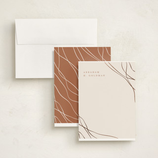 This is a traditional foil stamped stationery with foil pressed by letterfix called strands printing on signature in 4.25x5.5
