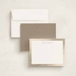 This is a gilded foil stamped stationery with foil pressed by Pixel and Hank called around the edge printing on signature in 4.25x5.5