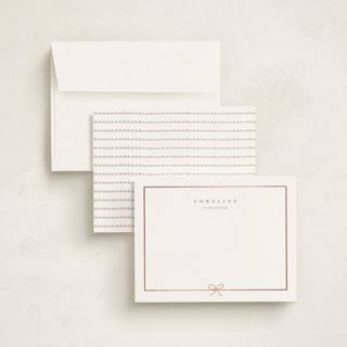 This is a diamond foil stamped stationery with foil pressed by chocomocacino called carina printing on signature in 4.25x5.5