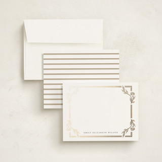 This is a porcelain foil stamped stationery with foil pressed by Ana de Sousa called classic love printing on signature in 4.25x5.5