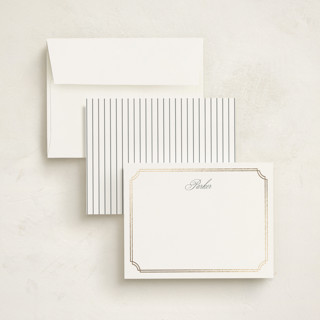 This is a mist foil stamped stationery with foil pressed by Sarah Brown called formally printing on signature in 4.25x5.5