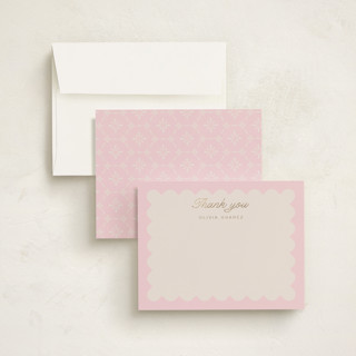 This is a rose foil stamped stationery with foil pressed by Leia Matt called macaron box printing on signature in 4.25x5.5